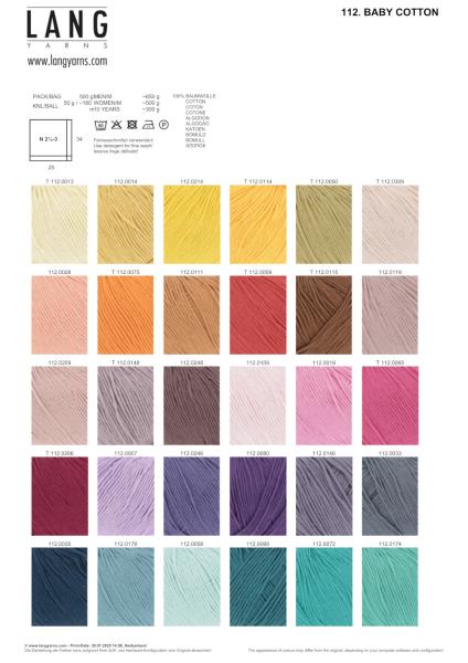Baby Cotton Farbkarte 1/2025